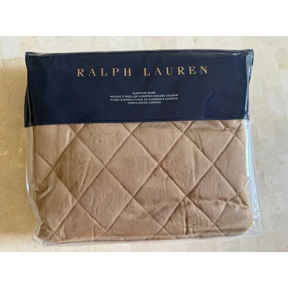 Ralph Lauren Cromwell Quilted Euro Sham Equestrian Old Money Preppy NEW $285